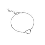 Organic Heart Bracelet - Sterling Silver