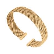 Athena Rigid Bracelet Flat Snake Skin - Gold