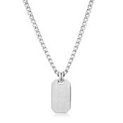 Ink Tag Silver Necklace