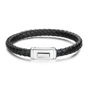 Logan Black Leather Bracelet image