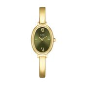 L'Ovale Watch Steel, Olive, Gold