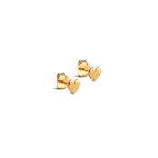 Heart Stud Earrings - Gold Plated