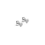 Heart Stud Earrings - Sterling Silver