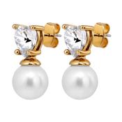 Emo SG Crystal/White Pearl Earrings image