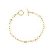 Alchemy Paperclip Fob Bracelet Gold image