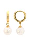 Adagio Nine-2-Five Pearl Hoop Earring Gold image