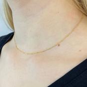 Simple Textured Chain 9ct Gold Necklace