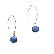 Brass Hexagon Earrings image