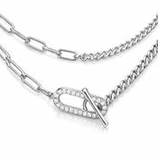Alchemy Paperclip Curb Fob Necklace Silver image