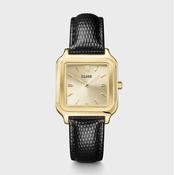 Gracieuse Watch Leather, Black Lizard, Gold Colour CW11903 image