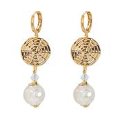 Aoibhianne White Wave Drop Earrings image