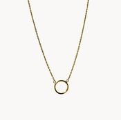 Single Circle 9ct Gold Necklace image
