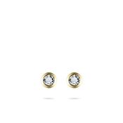 Round 14k Gold Stud Earrings