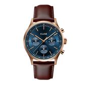 Anthéor Multifunction Watch Leather Blue, Rosé Colour