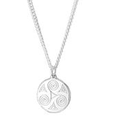 Men's Triskele Silver Celtic Necklace (Symbolising Progression) image