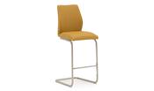 Irma Bar Chair - Brushed Steel Pumpkin