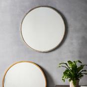 Higgins Round Mirror Antique Silver