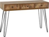 Otto 3 Drawer Console Table - Oak/Black image
