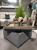 Large Grey Velvet Tea Tray