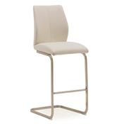 Irma Bar Chair - Brushed Steel Taupe