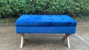 Leona Storage Bench Navy Velvet