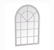 Grey Arch Window Mirror image