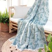 Plaid Bamboo Petrol Throw image