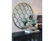 Deco Round Mirror - Brass image