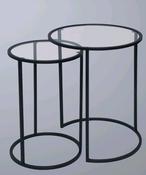 Glass Top Nest of Tables - Black image
