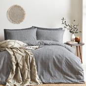 Herringbone Stripe Cotton Duvet Cover - Double image