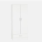 Denver 1 Drawer Wardrobe
White Gloss image