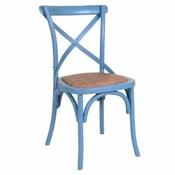 Cross Back Chair - Blue