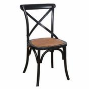 Cross Back Chair - Black