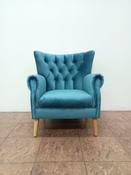 Gloria Accent Chair Light Blue Velvet image