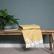 Jewel Herringbone Throw Ochre image