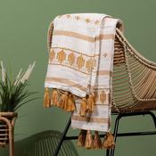 Pangea Tasselled Throw Ochre image