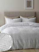 Lennon Stripe Duvet - White image
