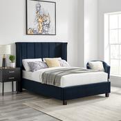 Polly Winged Bedframe - Navy