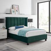 Polly Winged Bedframe - Emerald Green