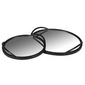 Black Set/2 Mirrored Trays