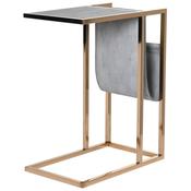 Faux Shagreen Side Table with Magazine Rack image