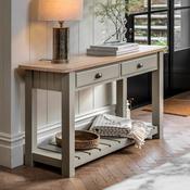 Edie 2 Drawer Console Table - Taupe image