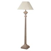 Wooden Floor Lamp - Linen Shade image