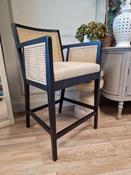 Florence Black and Rattan Counter Stool image