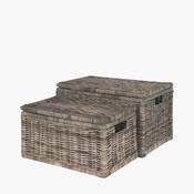 Grey Kubu Rectangular Basket Chests image