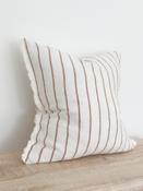 Frayed Edge Brown &amp; Cream Stripe image