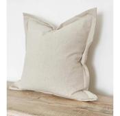 Seamed Edge Linen Blend Cushion – Sand image