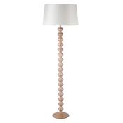 Turned Base Floor Lamp with Linen Shade image