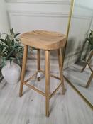 Low Weathered Oak Farmhouse Stool image