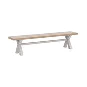 Salcombe Cross Leg Bench - Grey